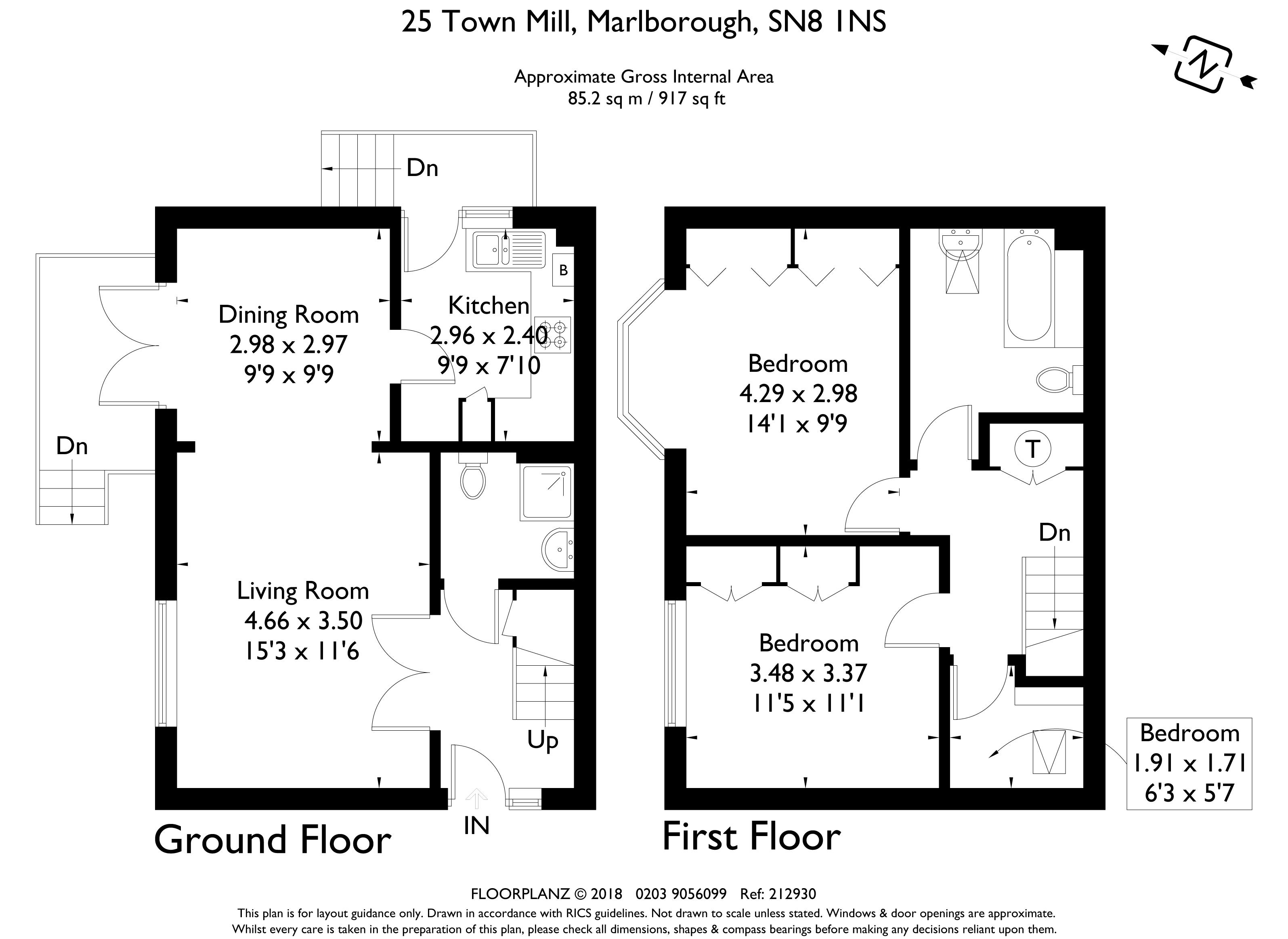 2 Bedrooms Terraced house for sale in Town Mill, Marlborough SN8
