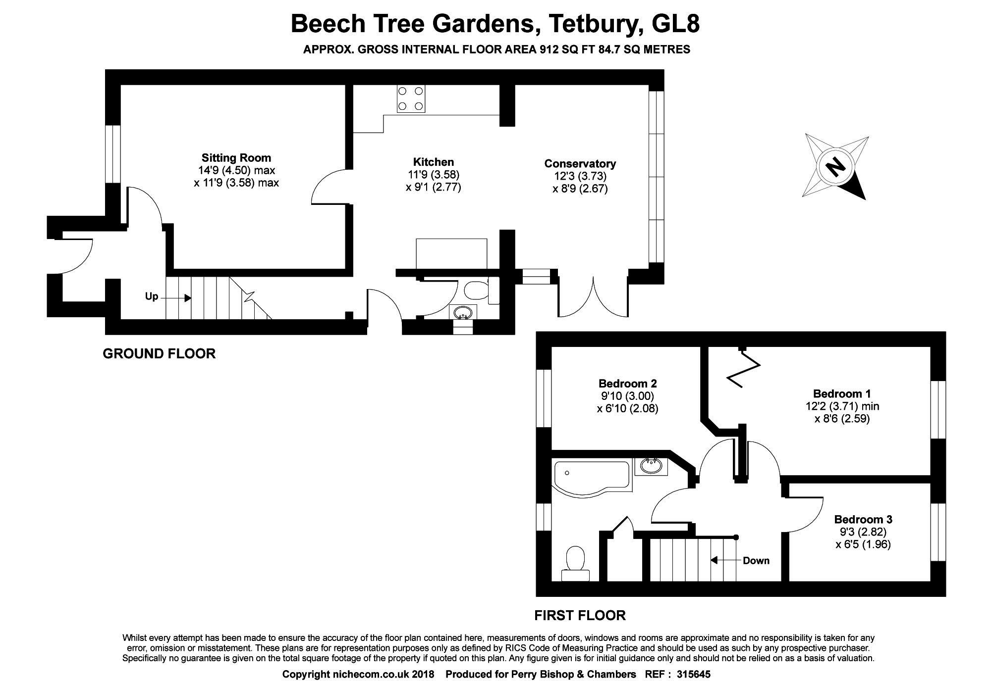 3 Bedrooms Semi-detached house for sale in Beech Tree Gardens, Tetbury GL8