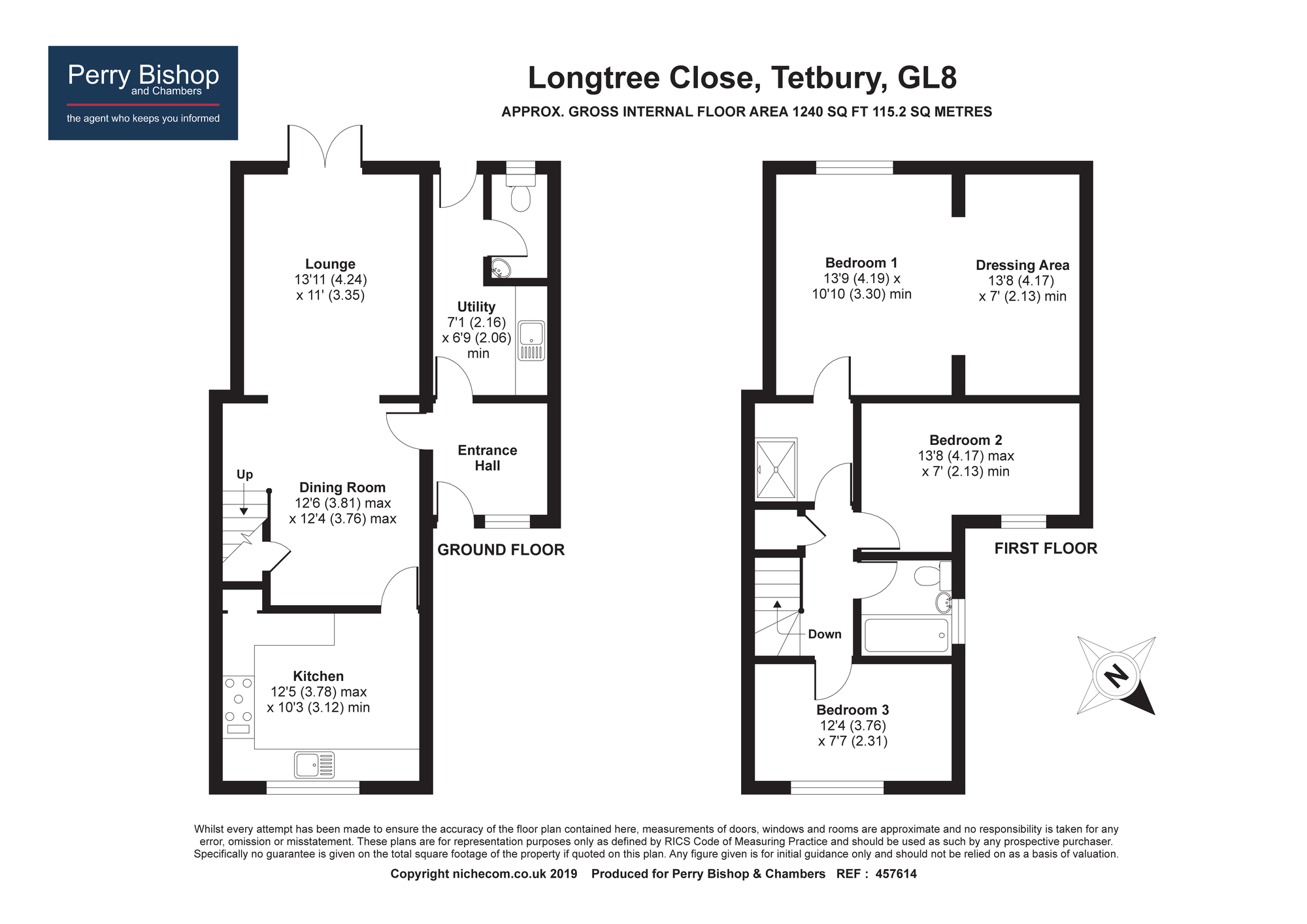 3 Bedrooms Semi-detached house for sale in Longtree Close, Tetbury GL8