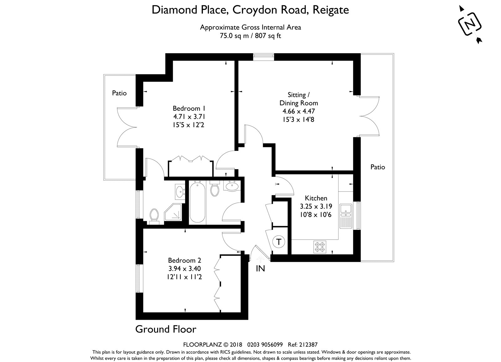 2 Bedrooms Flat for sale in Diamond Place, 41 Croydon Road, Reigate, Surrey RH2